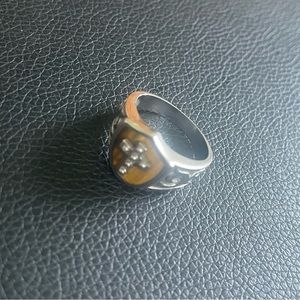 Tigers eye cross ring